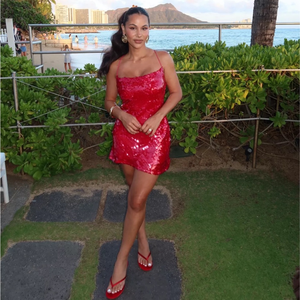 NWT Bloggers Favorite Zara Red Sequin Mini Dress